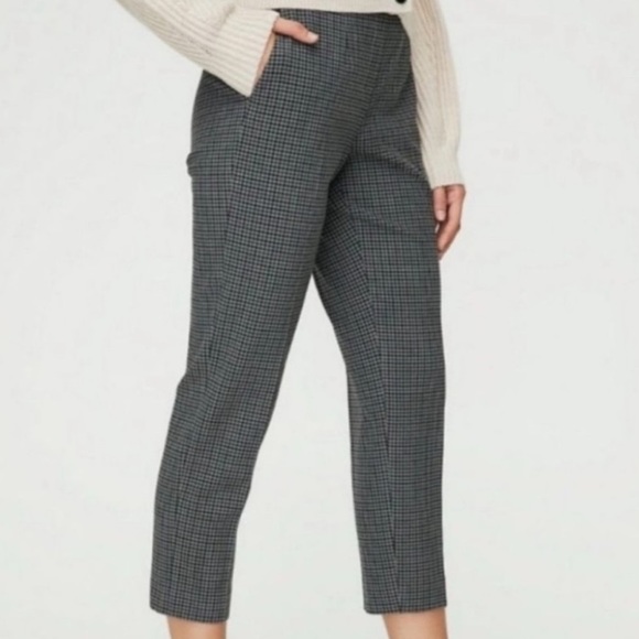 Aritzia Babaton Conan Grey Check Plaid Pant - Picture 1 of 6